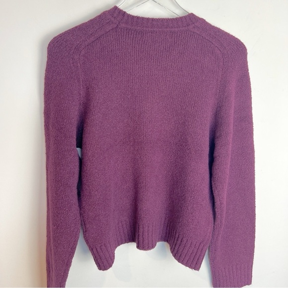 NEW Re/Done 60’s Shrunken sweater plum size L - Picture 7 of 9